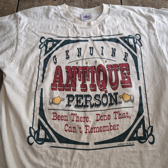 Antique Person Vintage Single Stitch 1993 Men's XL Tee - Picture 5 of 9